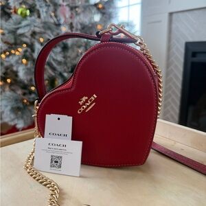 NWT Coach limited edition Red Heart-shaped Valentine's edition Crossbody Bag
